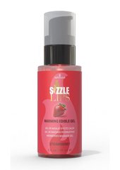 Зігрівальний масажний гель Sensuva Sizzle Lips Strawberry (59 мл), без цукру, їстівний