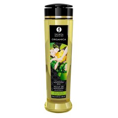 Органическое массажное масло Shunga ORGANICA - Exotic green tea (240 мл) с витамином Е, зелёный чай
