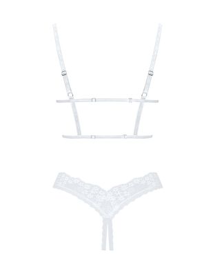 Эротический комплект Obsessive Heavenlly 2-pcs cupless set M/L, открытая грудь, с доступом