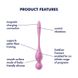 Вагинальные смарт-шарики с вибрацией Satisfyer Love Birds 1 Connect App Pink, 78 г