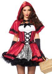 Еротичний костюм Червоної шапочки Leg Avenue Gothic Red Riding Hood S, сукня, накидка