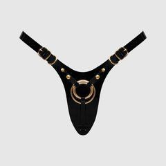 Трусики для страпона Strap-On-Me Leatherette Harness Fabulous - One Size - Black Glossy