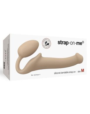 Безремневий страпон Strap-On-Me Flesh M, повністю регульований, діаметр 3,3см