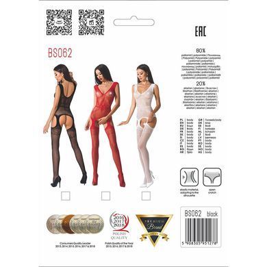 Бодістокінг Passion BS062 black, комбінезон, імітація панчох
