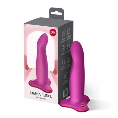 Фалоімітатор Fun Factory LIMBA FLEX L Magenta, гнучкий, з ефектом пам&rsquo;яті, підходить для точки G