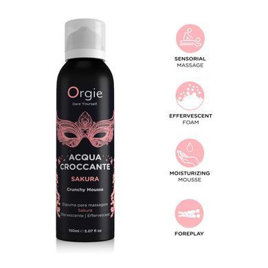 Масажна пінка Orgie &ndash; Acqua Croccante Sakura (150 мл), ефект бульбашок, що лопаються