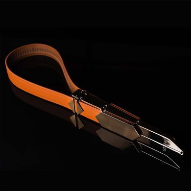 Регульована шльопалка LOCKINK Adjustable Slapper for Impact Play, коричнева, натуральна шкіра