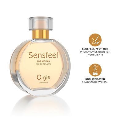 Туалетна вода жіноча SENSFEEL + афродизіак, 50 мл ефективна феромон-технологія Orgie (Бразилія-Португалія), соната свіжості та пристрасті