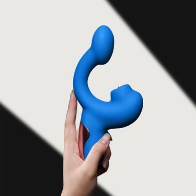 Смарт-вібратор Magic Motion Ponder Blue, подвійна стимуляція, віброяйце+язичок для клітора