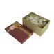 Подарункова коробка з бантом бордово-золота, L — 29,5×22,5×13 см