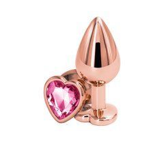 Анальна пробка NS Novelties Rear Assets - Rose Gold Heart - Medium - Pink