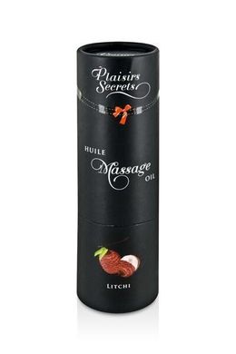 Масажна олія Plaisirs Secrets Litchi (59 мл) з афродизіаками, їстівна, подарункове паковання, ягоди лічі