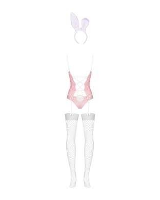 Еротичний костюм зайчика Obsessive Bunny suit 4 pcs costume pink S/M, рожевий, топ з підв’язками
