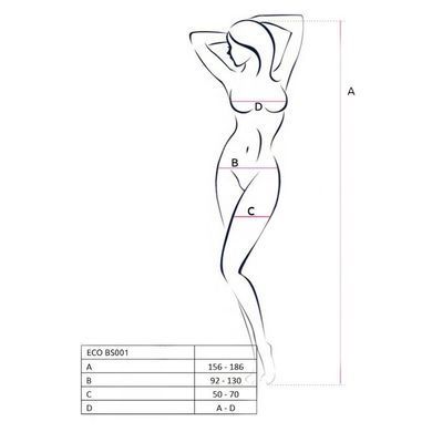 Бодістокінг Passion ECO BS001 One Size red, з доступом, імітація підв&rsquo;язок, флористичний декор