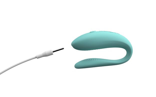 Смарт-вибратор для пар We-Vibe Sync Lite Aqua, 10 виброрежимов, можно совмещать с проникающим сексом