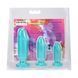 Набір анальних пробок Doc Johnson Crystal Jellies - Anal Starter Kit- Teal