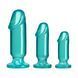 Набір анальних пробок Doc Johnson Crystal Jellies - Anal Starter Kit- Teal
